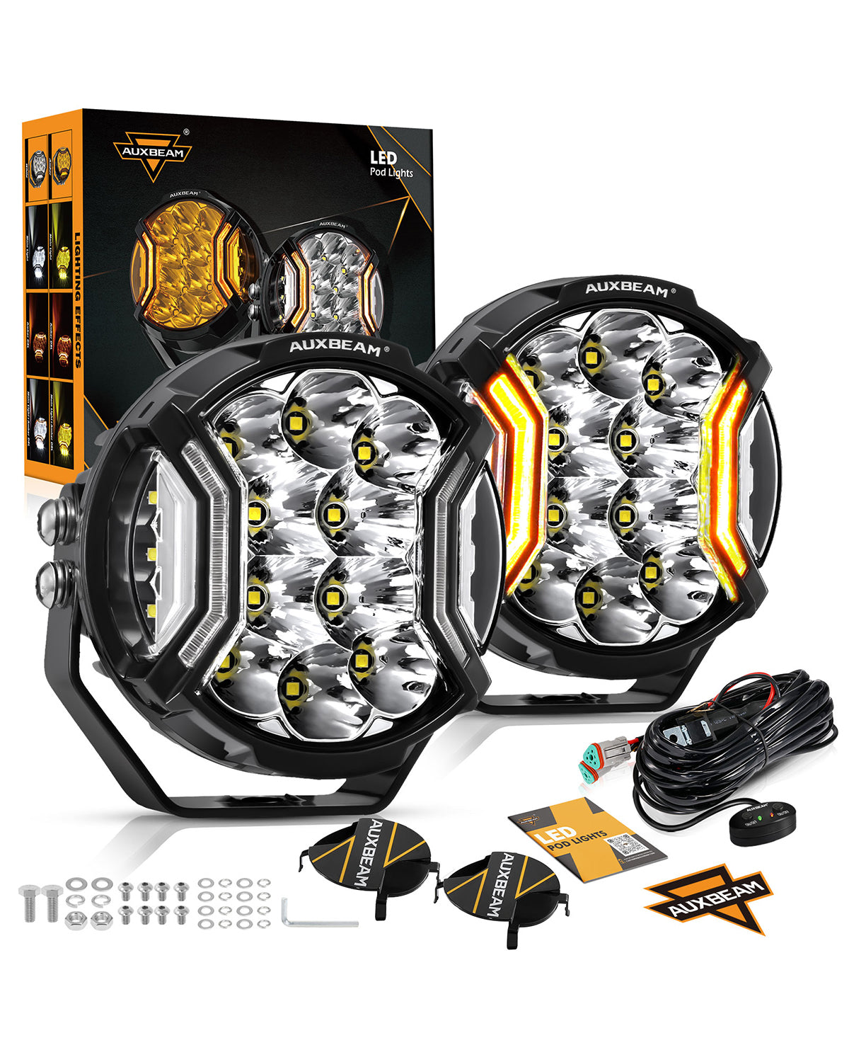 V-ULTRA Series Pod Lights w/ Amber DRL – JC Customs