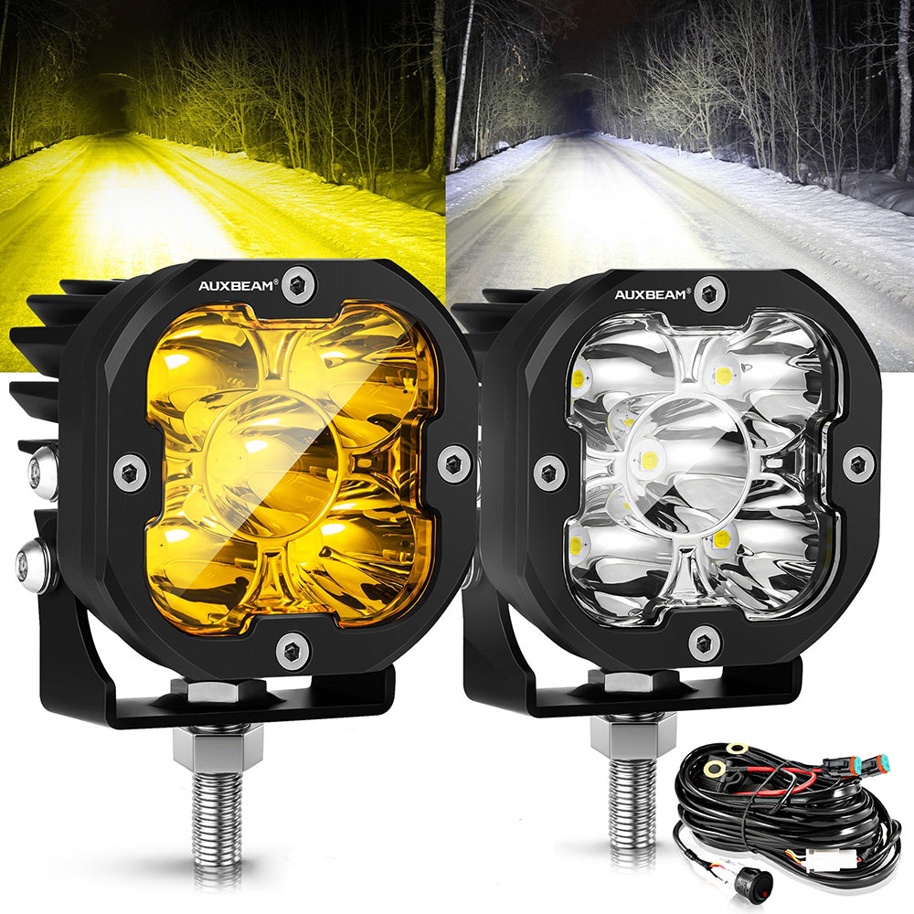 tripleight 【effort3 DLC】 X-PRO Series | 3 Inch 80W Spot Beam LED Pods Amber&White