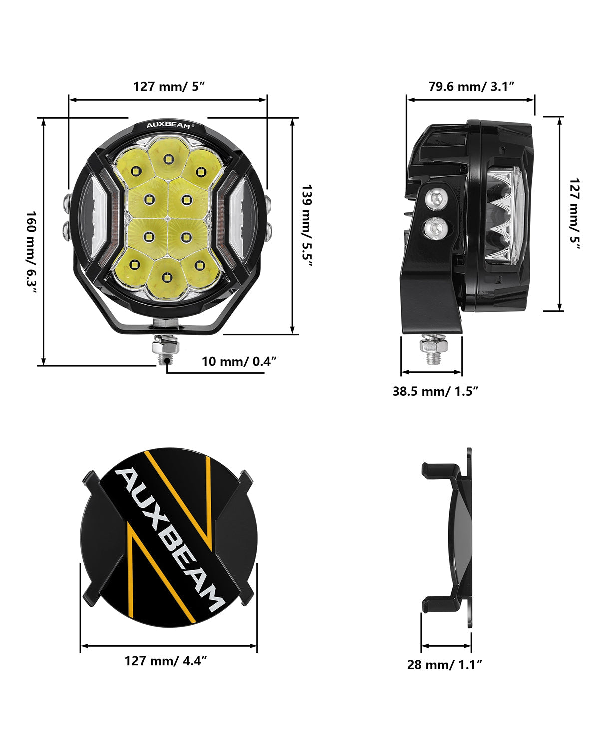 V-ULTRA Series Pod Lights w/ Amber DRL – JC Customs