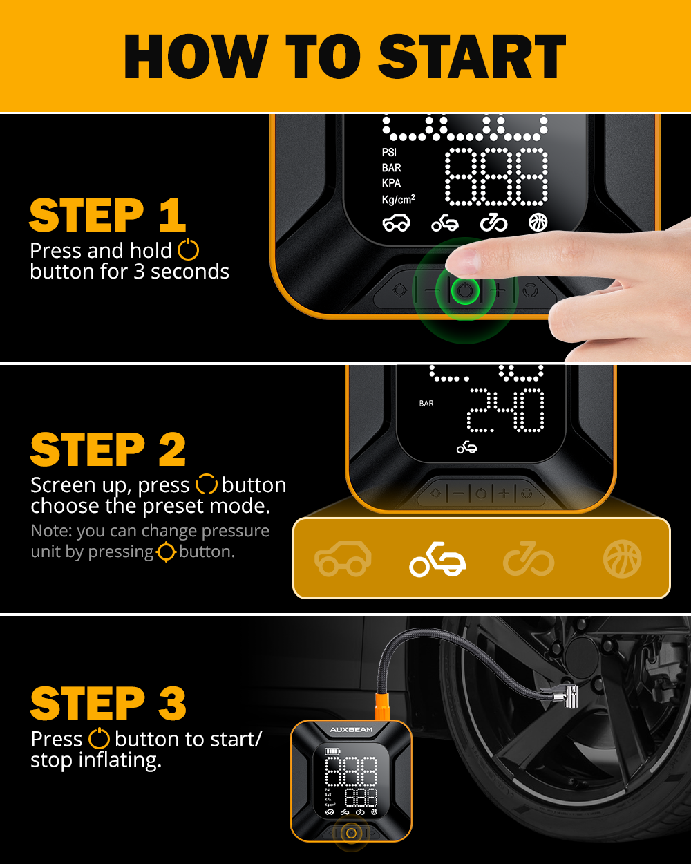 handy portable tire inflator