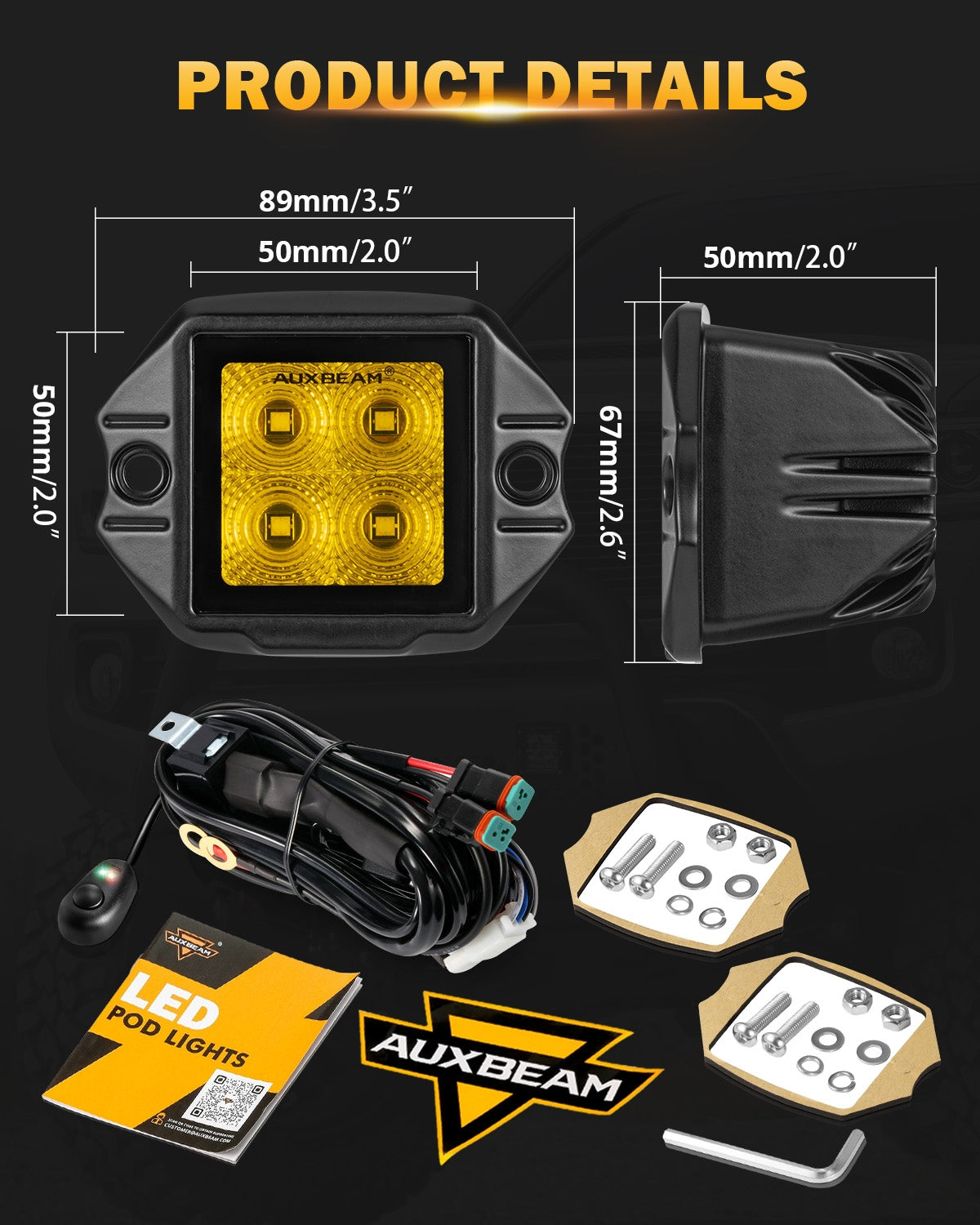 sophisticated flush mount led pods