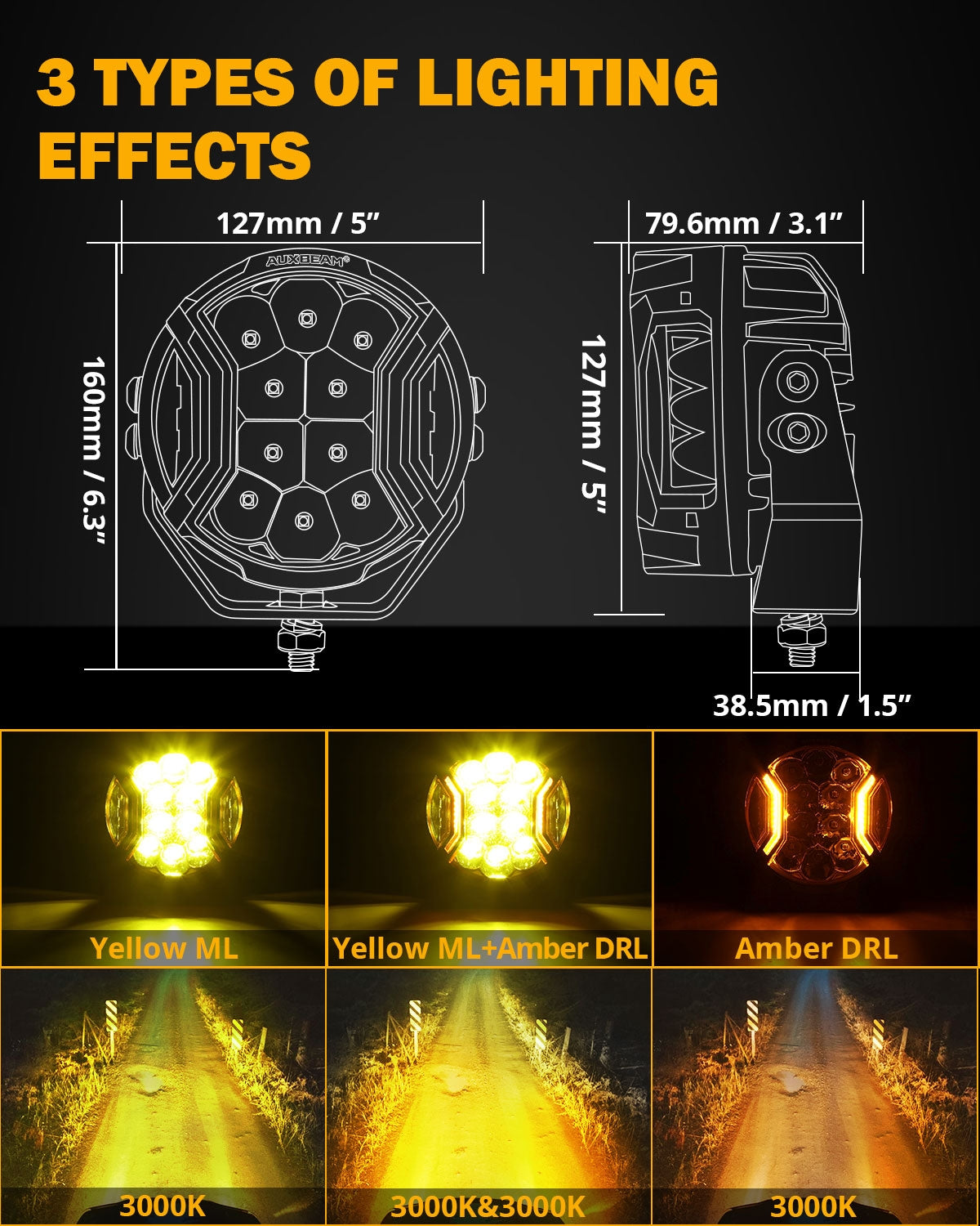 V-ULTRA Series Pod Lights w/ Amber DRL – JC Customs