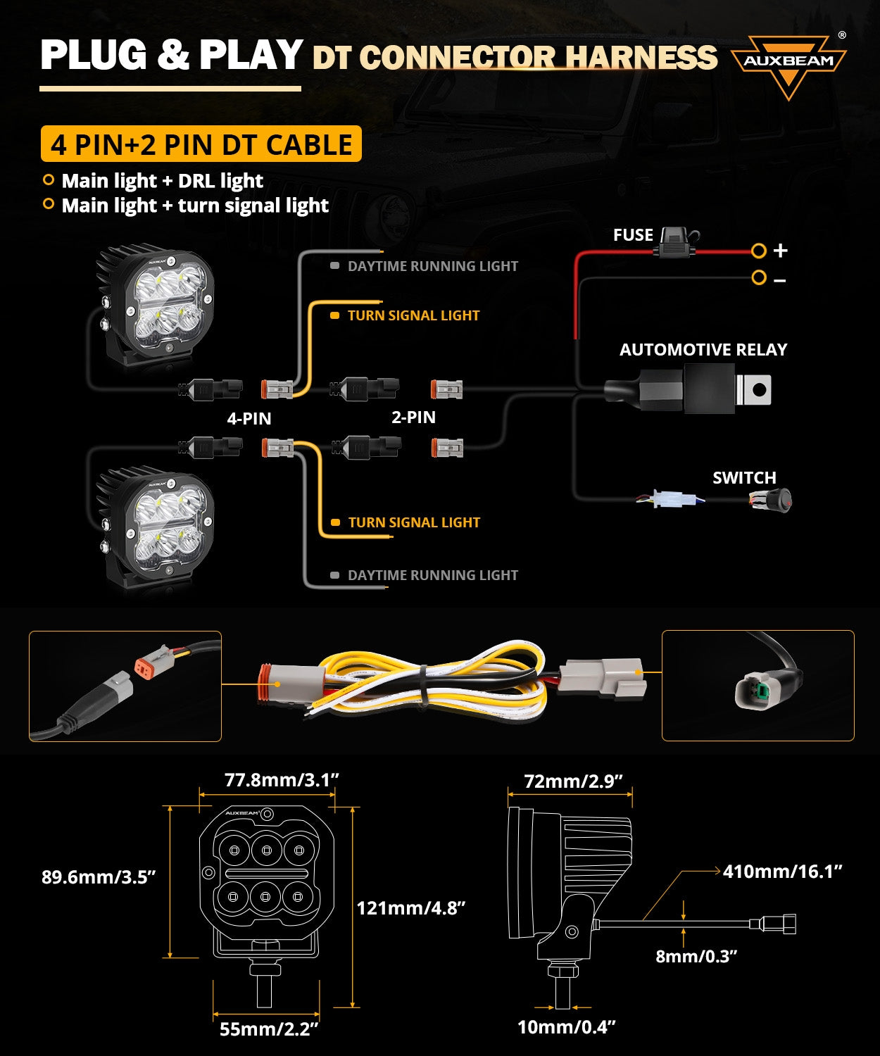 X-PRO LED Off Road Lights 84W | JC Customs Metal Fab