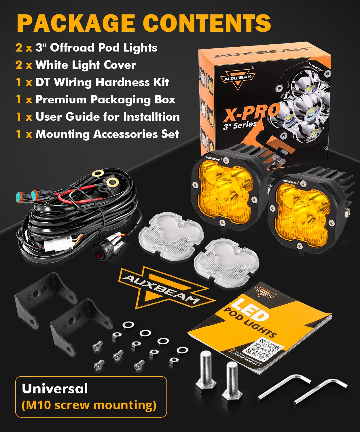 3 Pod Lights - X-PRO Series LED Pods | JC Customs Metal Fab