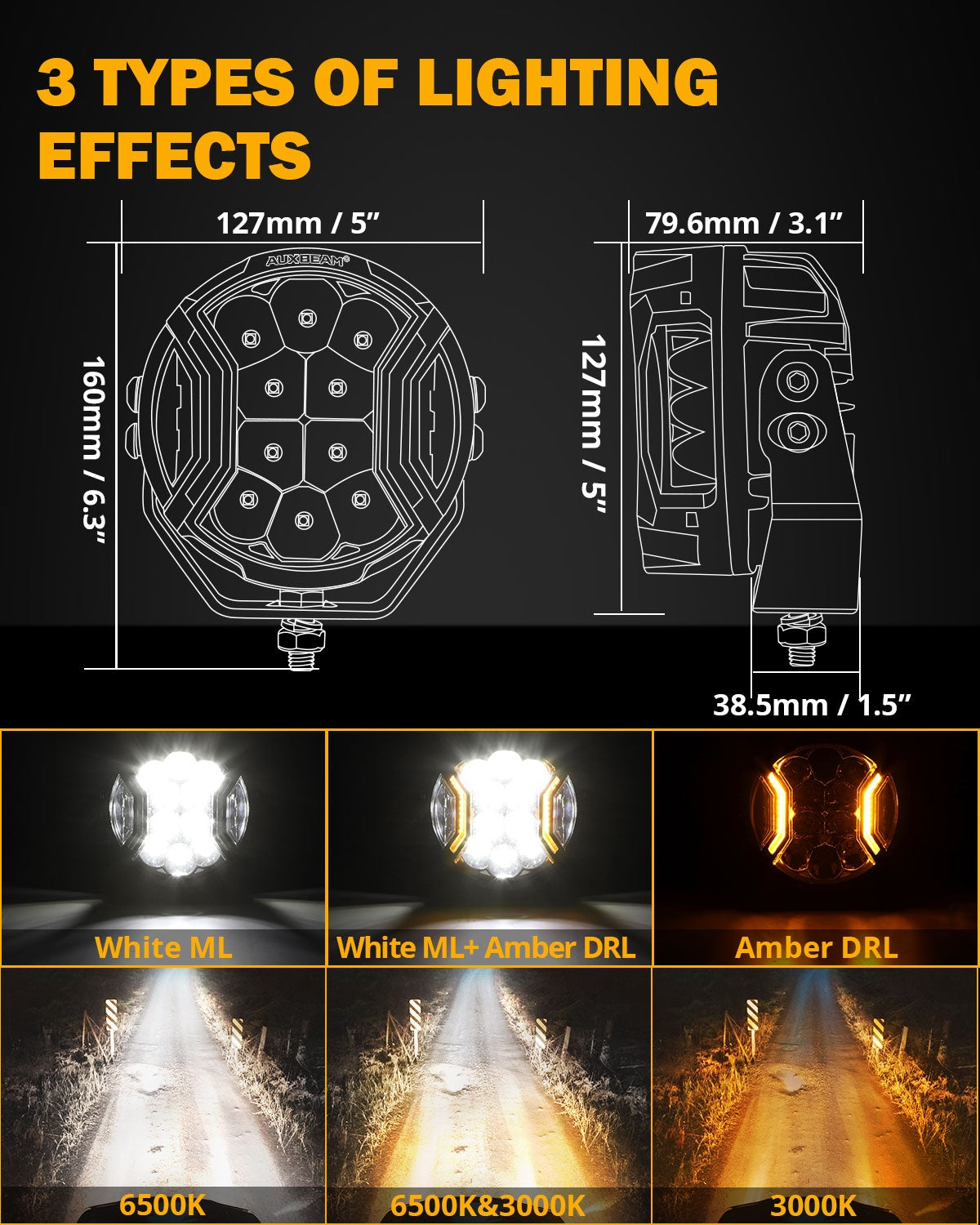 V-ULTRA Series Pod Lights w/ Amber DRL – JC Customs