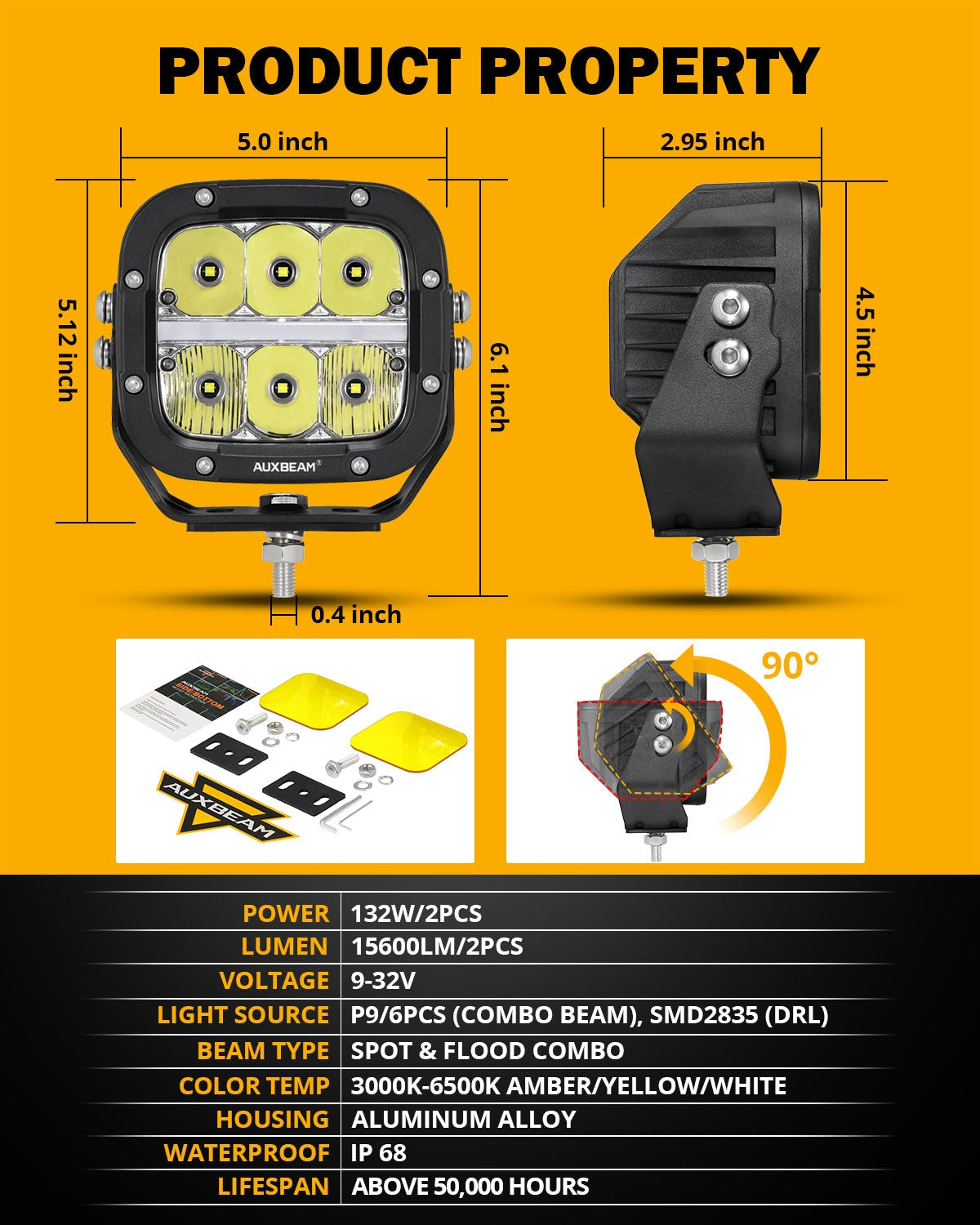 15600LM Driving Light Pod | JC Customs Metal Fab