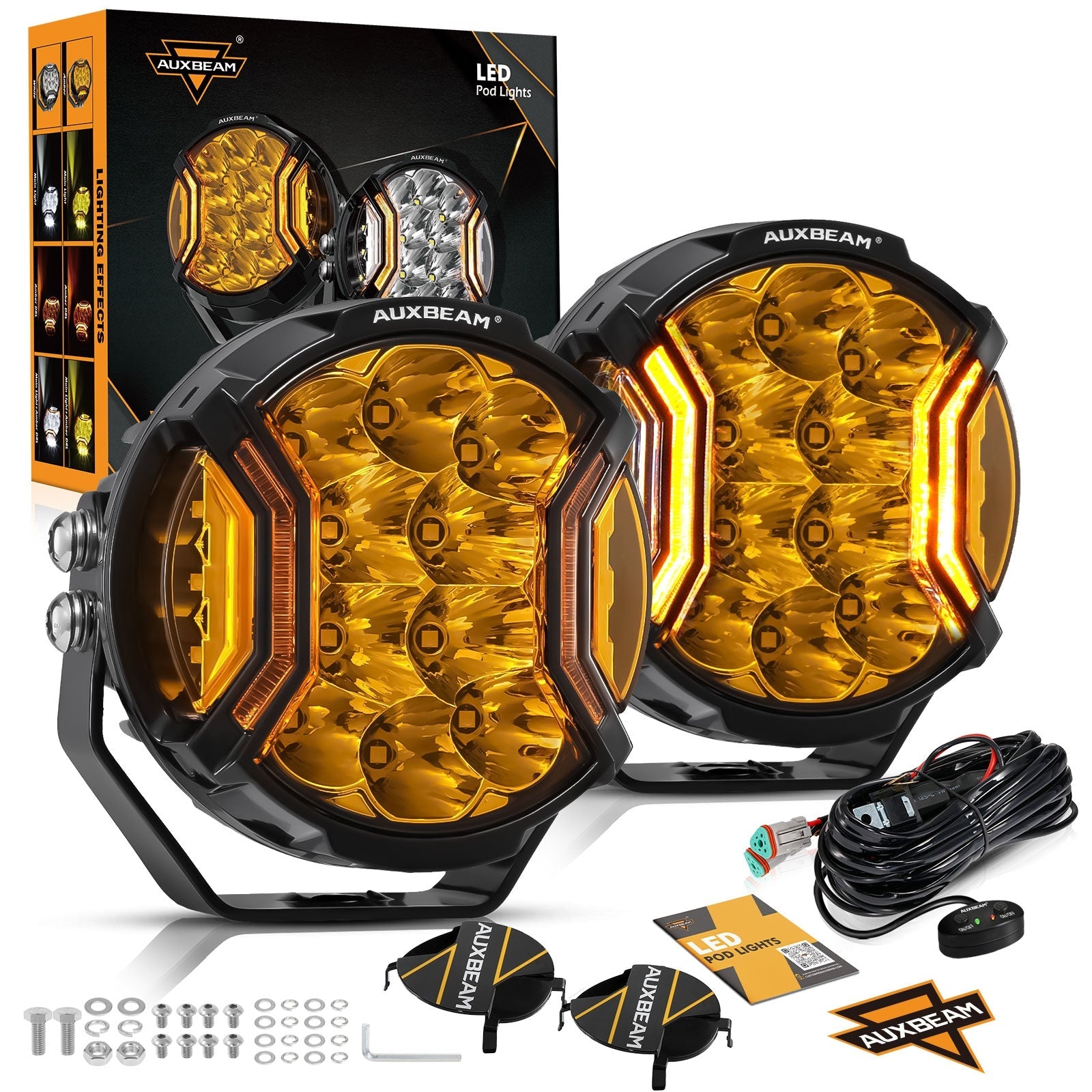 V-ULTRA Series | 5 Inch 172W LED Side Shooter Amber/White V-ULTRA Series | 5 Inch 172W LED Side Shooter Amber/White