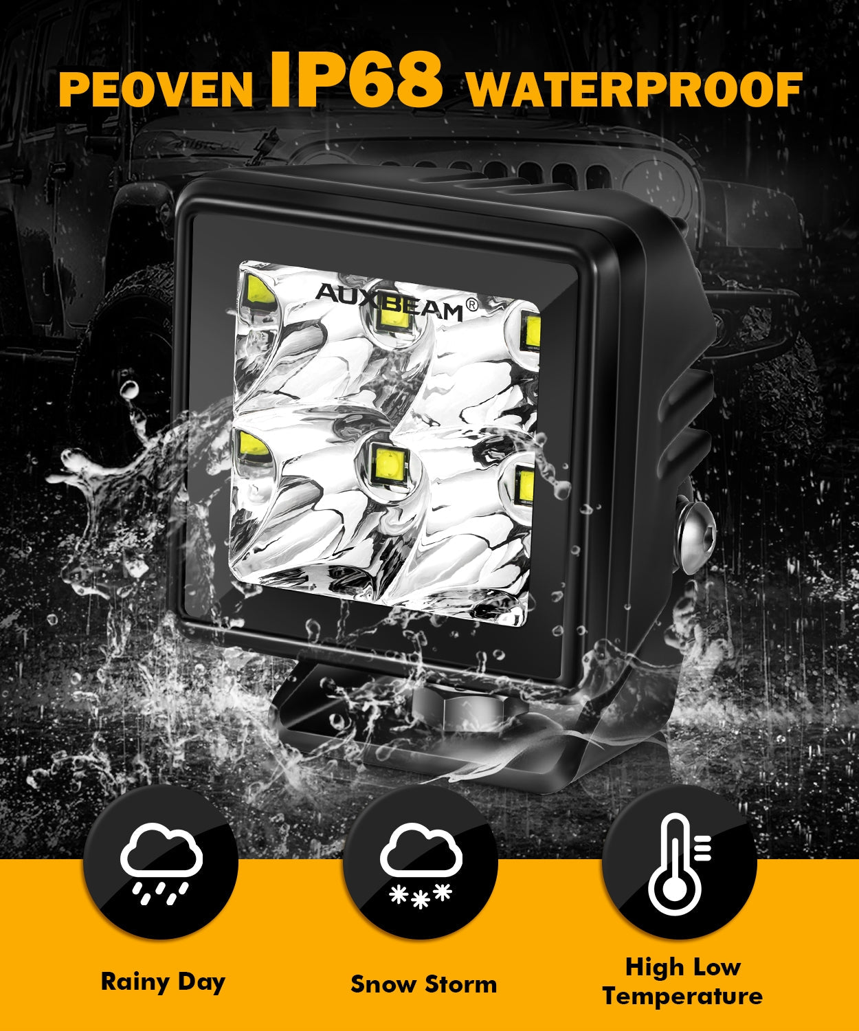 waterproof offroad light
