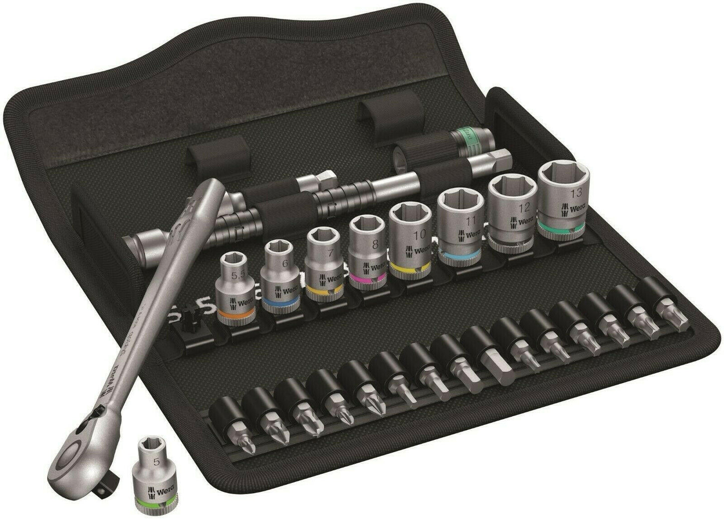 Wera 8100 SA 8 Zyklop Metal Switch Socket Set 1/4" Drive Metric 05004018001