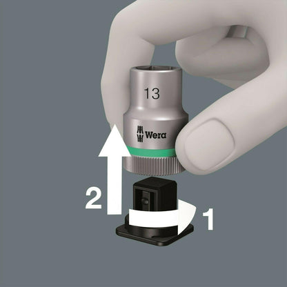 Wera 8100 SA 8 Zyklop Metal Switch Socket Set 1/4" Drive Metric 05004018001