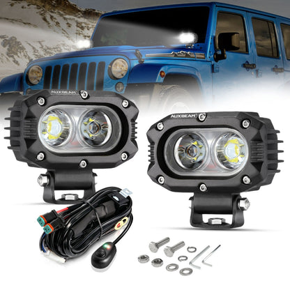 R4 Series | 4 Inch 60W Flood Beam LED Pods Light White Driving Light