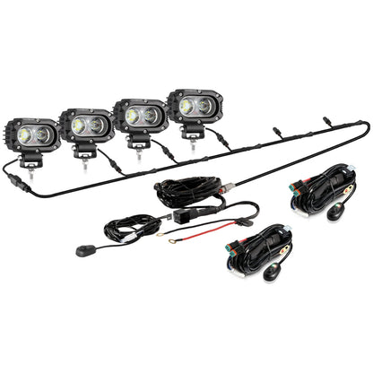 R4 Series | 4 Inch 60W Flood Beam LED Pods Light White Driving Light