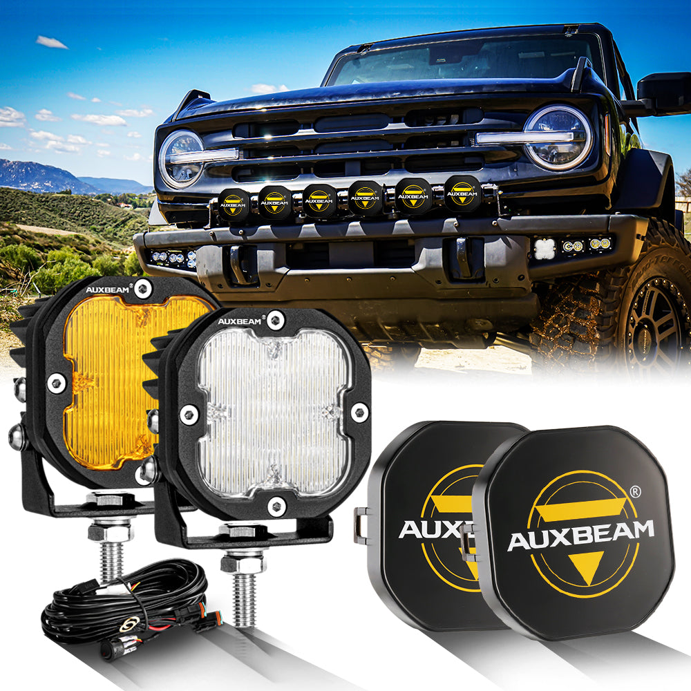 80W Flood Beam LED Lights for Offroad – JC Customs