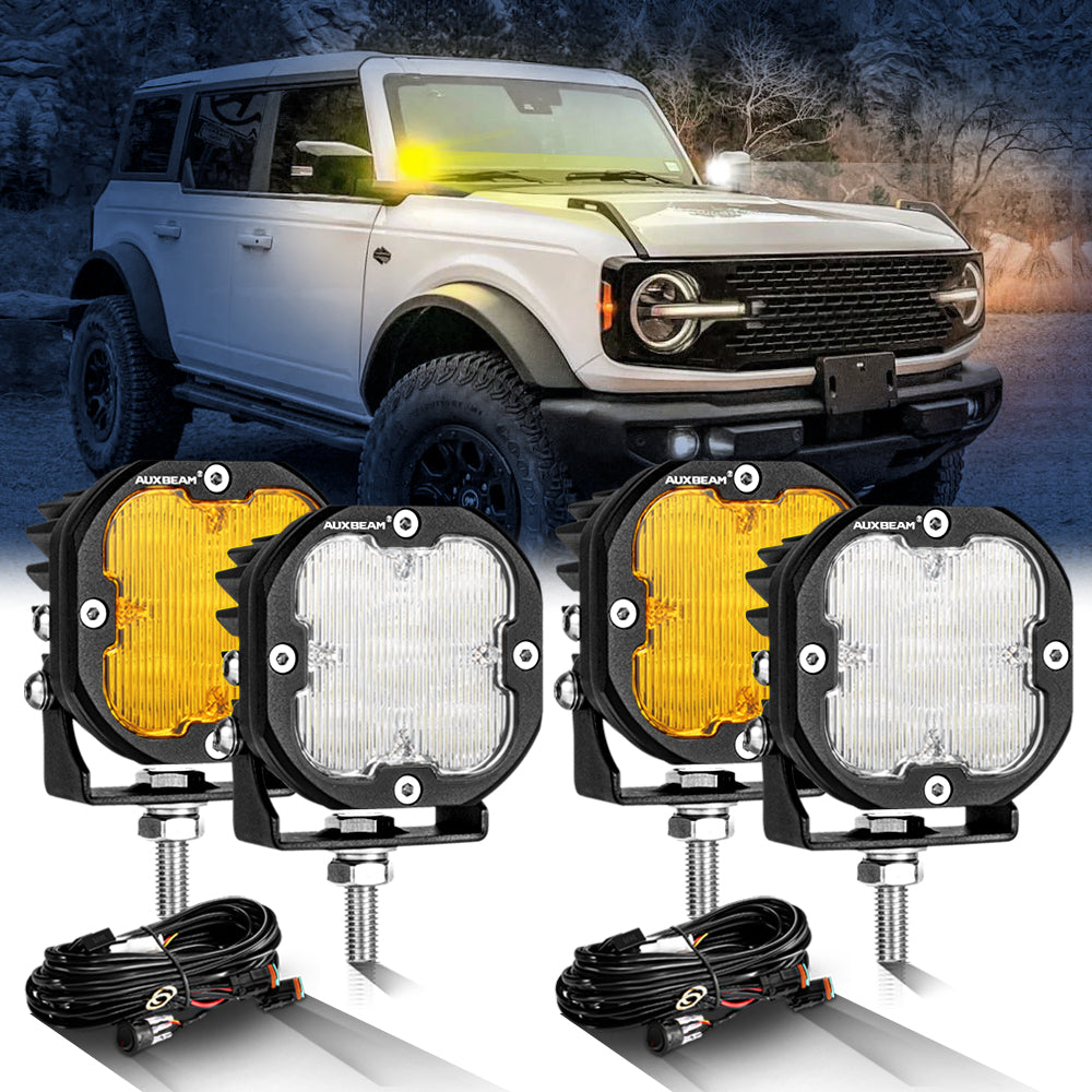 80W Flood Beam LED Lights for Offroad – JC Customs