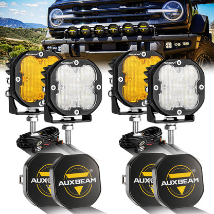 80W Flood Beam LED Lights for Offroad – JC Customs