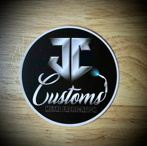 JC Customs 3 Inch Round Sticker | JC Customs Metal Fab