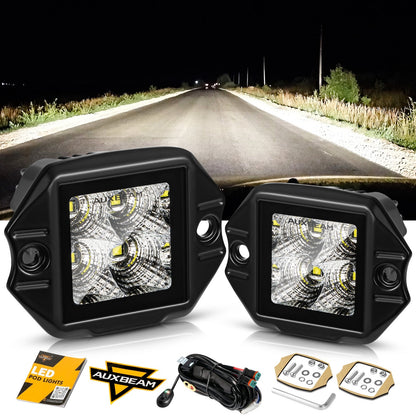 3.5Inch 40W Flush Mount LED Pod White Flood Offroad Light