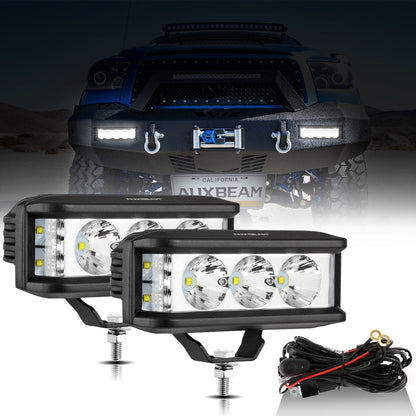 R5 Series | 5 Inch 68W White Square Side Shooter Spot Beam LED Pod Lights LED Light Bar