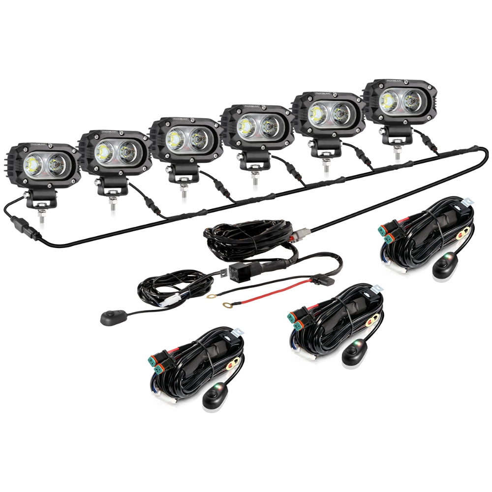 R4 Series | 4 Inch 60W Flood Beam LED Pods Light White Driving Light