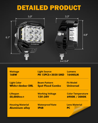 JC Customs V-MAX Shooter Lights | LED Pods with DRL