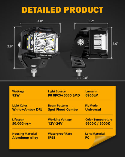 JC Customs V-MAX Shooter Lights | LED Pods with DRL