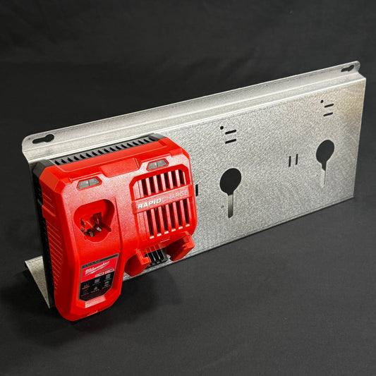 Milwaukee 3x M18-M12 Rapid battery charger wall mount plate 20 degree angle