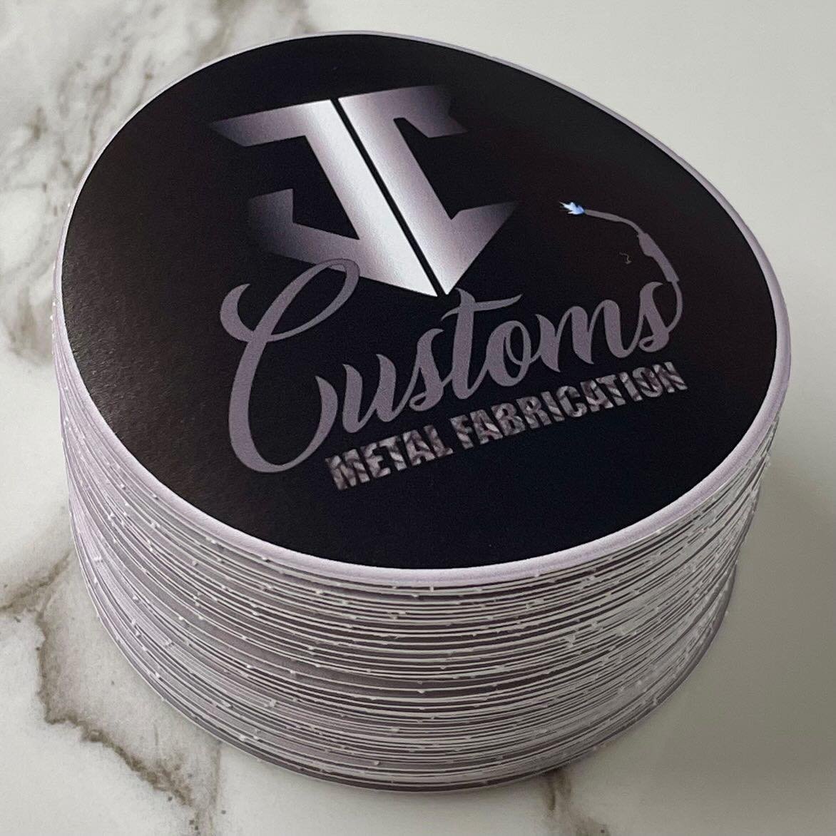 JC Customs 3 Inch Round Sticker | JC Customs Metal Fab