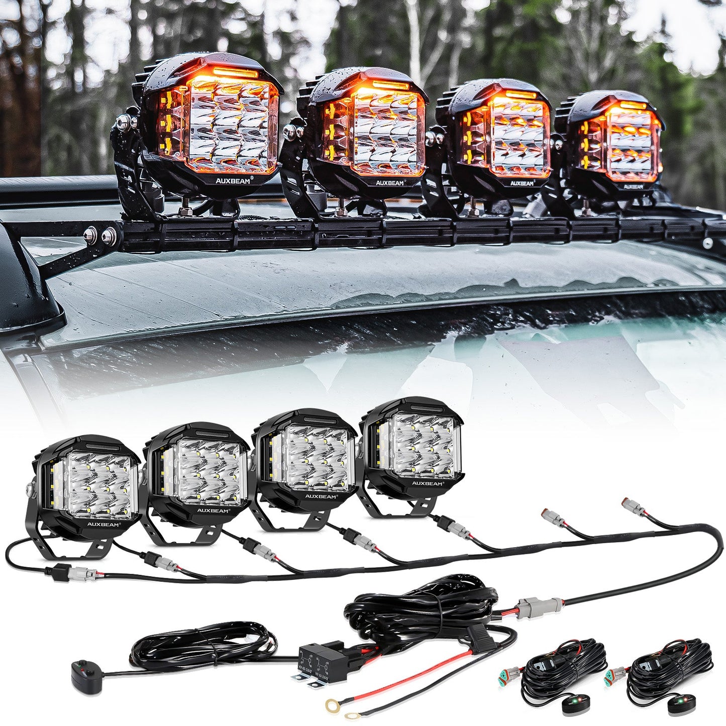 JC Customs V-MAX Shooter Lights | LED Pods with DRL