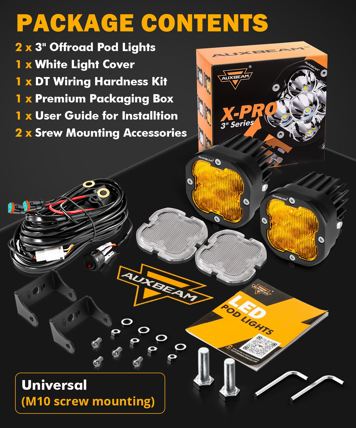 80W Flood Beam LED Lights for Offroad – JC Customs