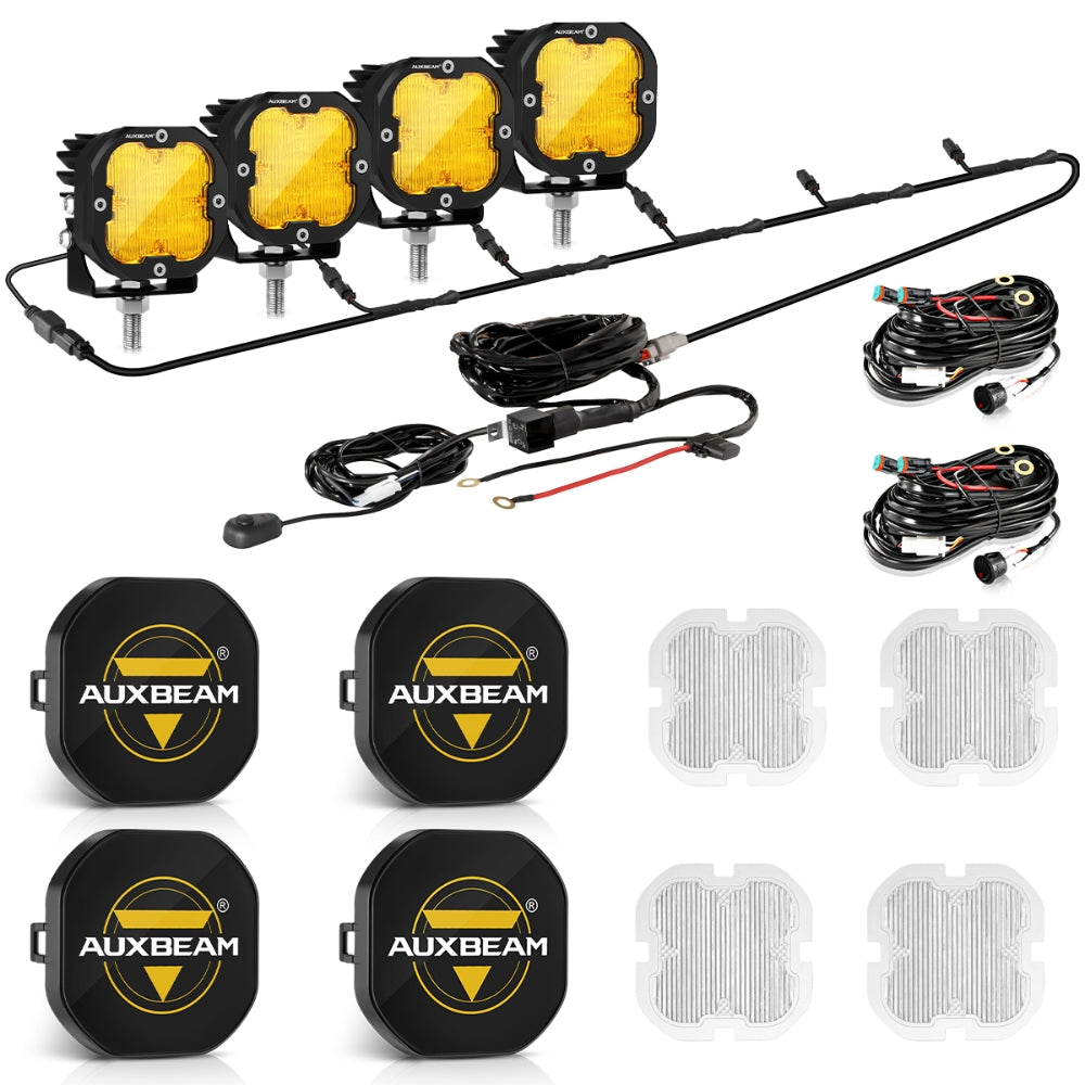 80W Flood Beam LED Lights for Offroad – JC Customs