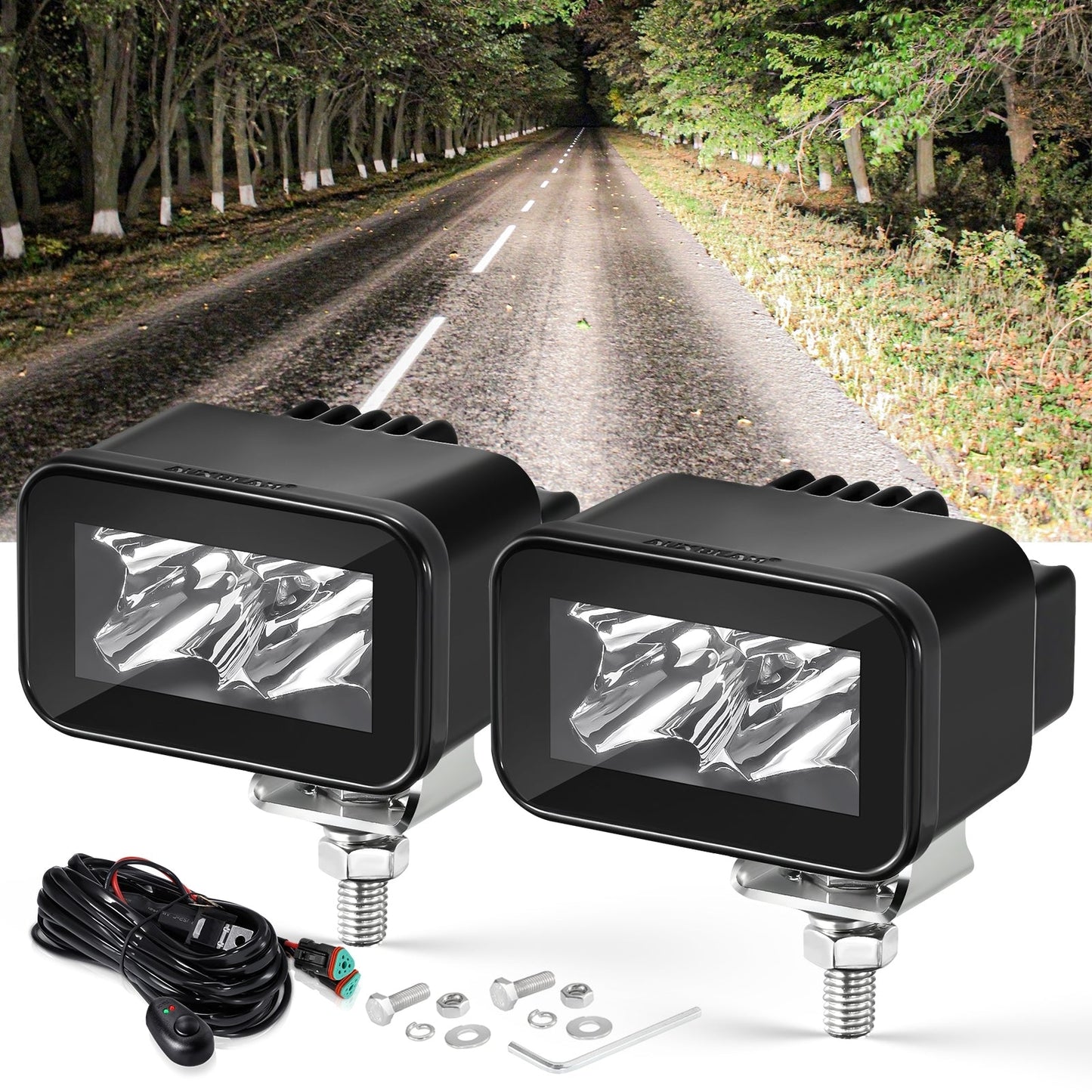 2.5 Inch 30W 3600LM 30° Spot Beam LED Driving Lights Off Road Lights