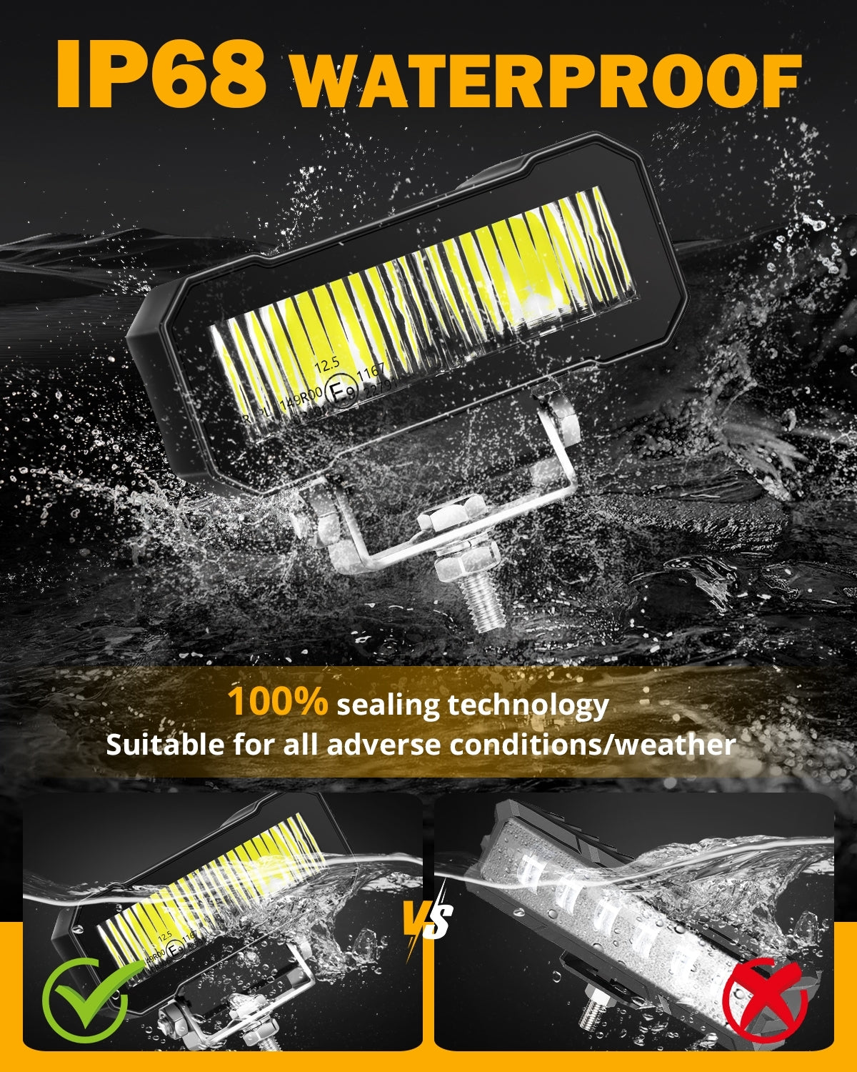 4.6 Inch 60W 7200LM LED Pods Off Road Driving Light