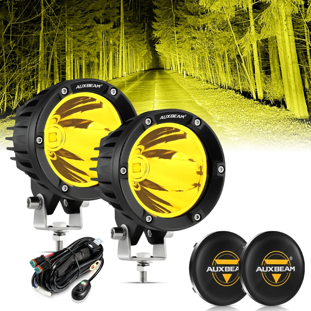 C4 Series | 4 Inch 100W Spot Round LED Pods Amber LED Driving Lights