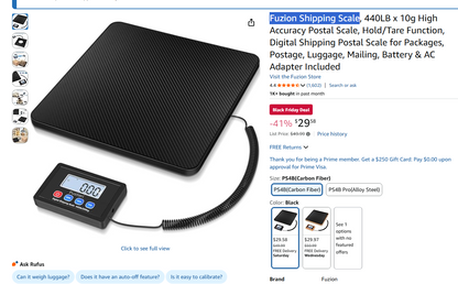 Fuzion Shipping Scale Screen Mount